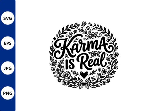 Download Floral Circular Typography with Karma is - Premium Resources